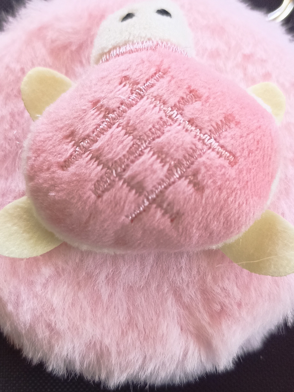 Plush Pink Turtle Key & Card Holder